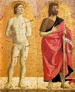 Piero della Francesca Sts Sebastian and John the Baptist painting